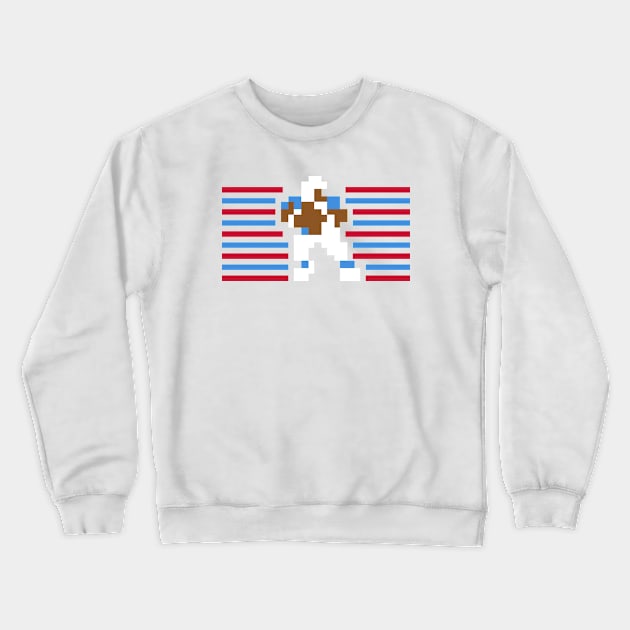 Tecmo QB Stripes - Houston (Throwbacks) Crewneck Sweatshirt by The Pixel League